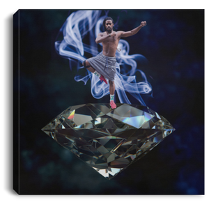 Black man Balancing on Diamond  by Crowned Us