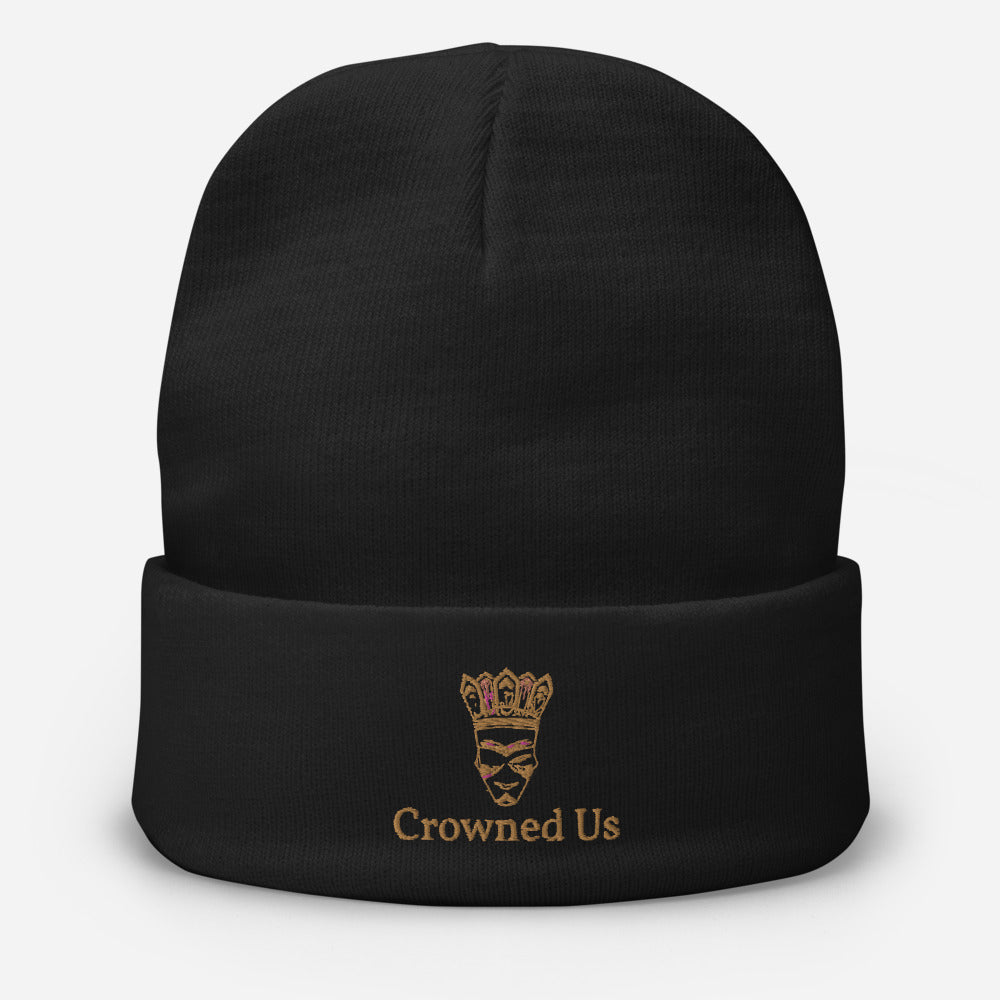 Crowned Us Embroidered Beanie by Crowned Us