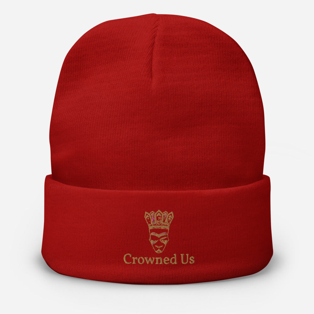 Crowned Us Embroidered Beanie by Crowned Us