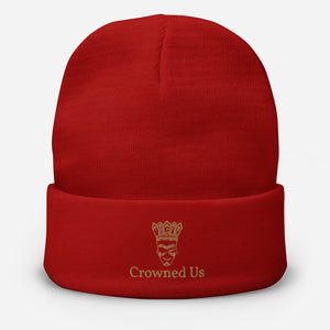 Crowned Us Embroidered Beanie by Crowned Us