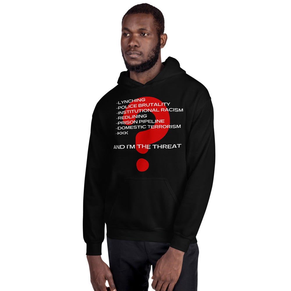 Threat? Hoodie (Black) by Crowned Us