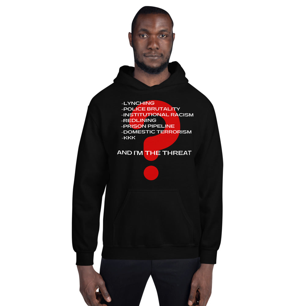 Threat? Hoodie (Black) by Crowned Us