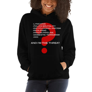 Threat? Hoodie (Black) by Crowned Us