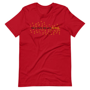 Melanin: Black Gold T-Shirt (Red) by Crowned Us